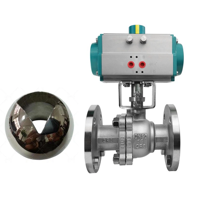 V type flange ball valve